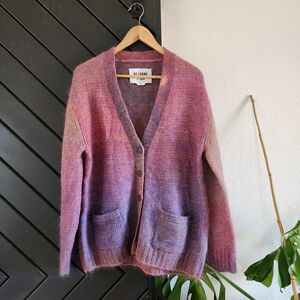 RE/DONE 90s Oversized Space Dye Cardigan Sz. Small - Mohair/Wool Fuzzy Knit